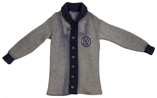 Circa 1925 New York Yankees Warm-Up Sweater 